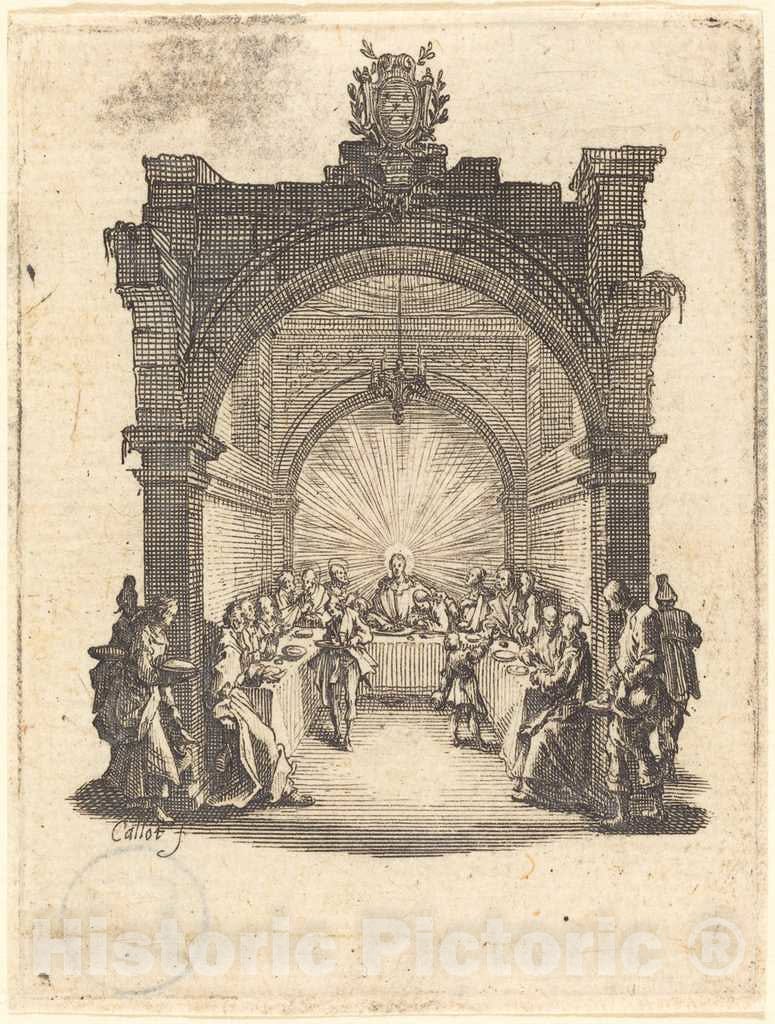 Art Print : Jacques Callot, The Last Supper, c.1625 - Vintage Wall Art