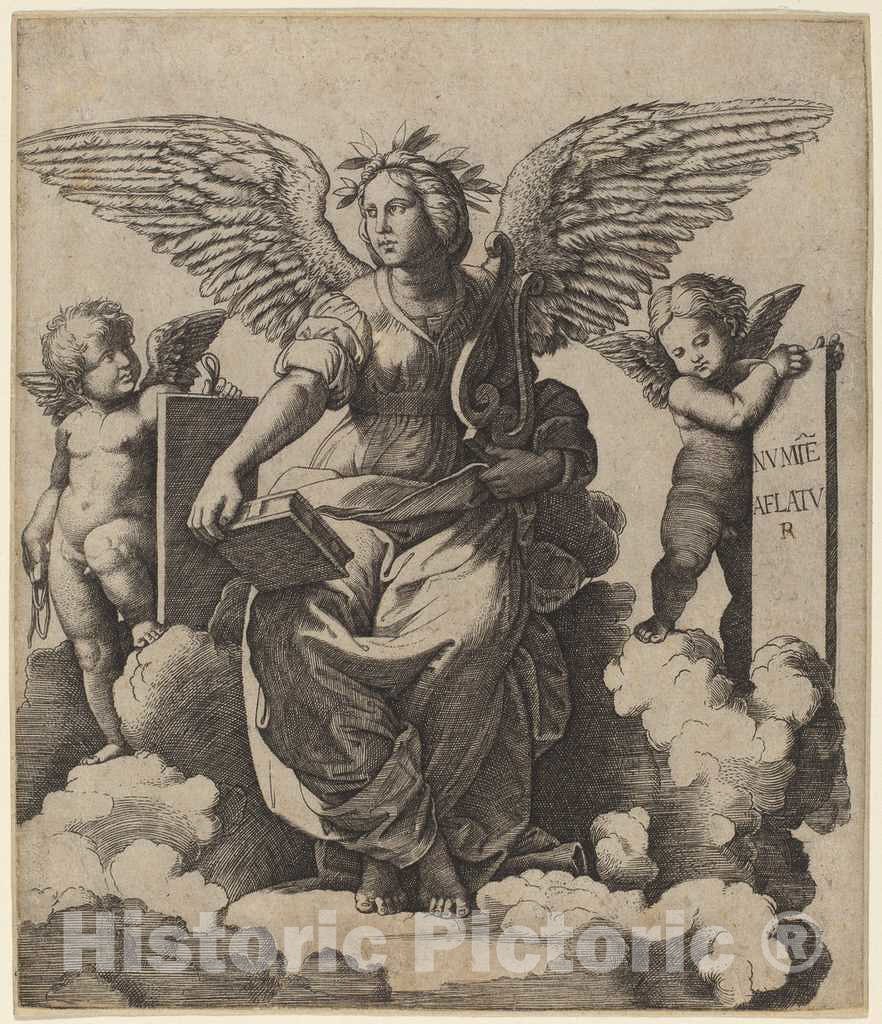 Art Print : Raimondi After Raphael, Poetry - Vintage Wall Art