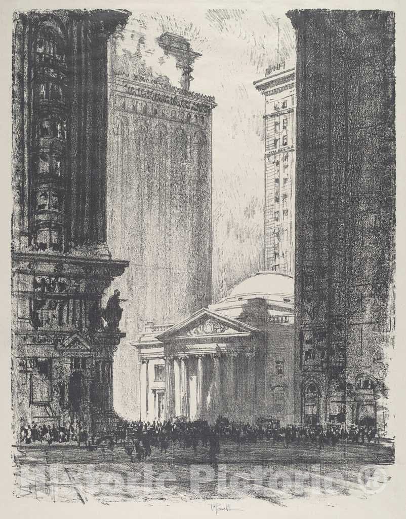 Art Print : Joseph Pennell, The Girard Trust Company, 1912 - Vintage Wall Art