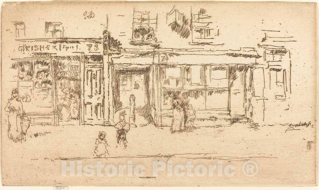 Art Print : James McNeill Whistler, York Street, Westminster, c.1887 - Vintage Wall Art