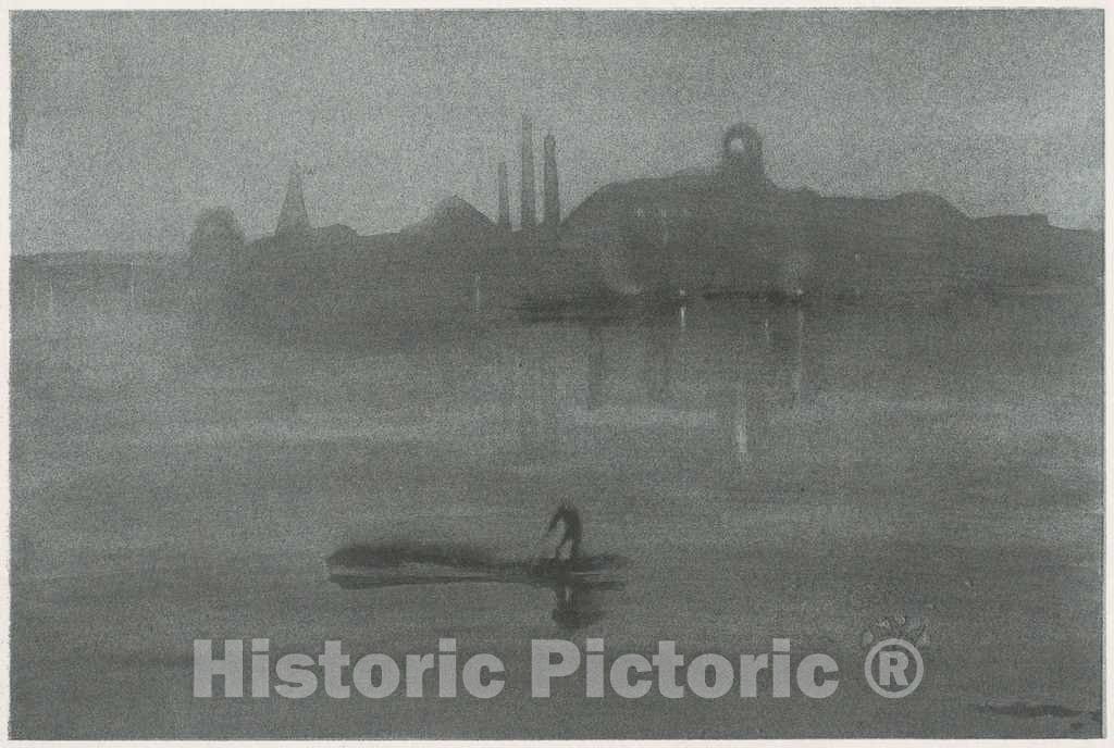Art Print : James McNeill Whistler, Nocturne, 1878 - Vintage Wall Art