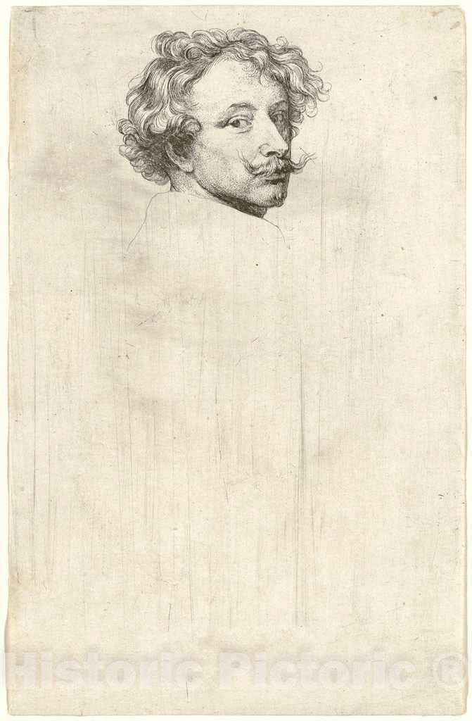 Art Print : Sir Anthony Van Dyck, Self-Portrait, c.1634 - Vintage Wall Art