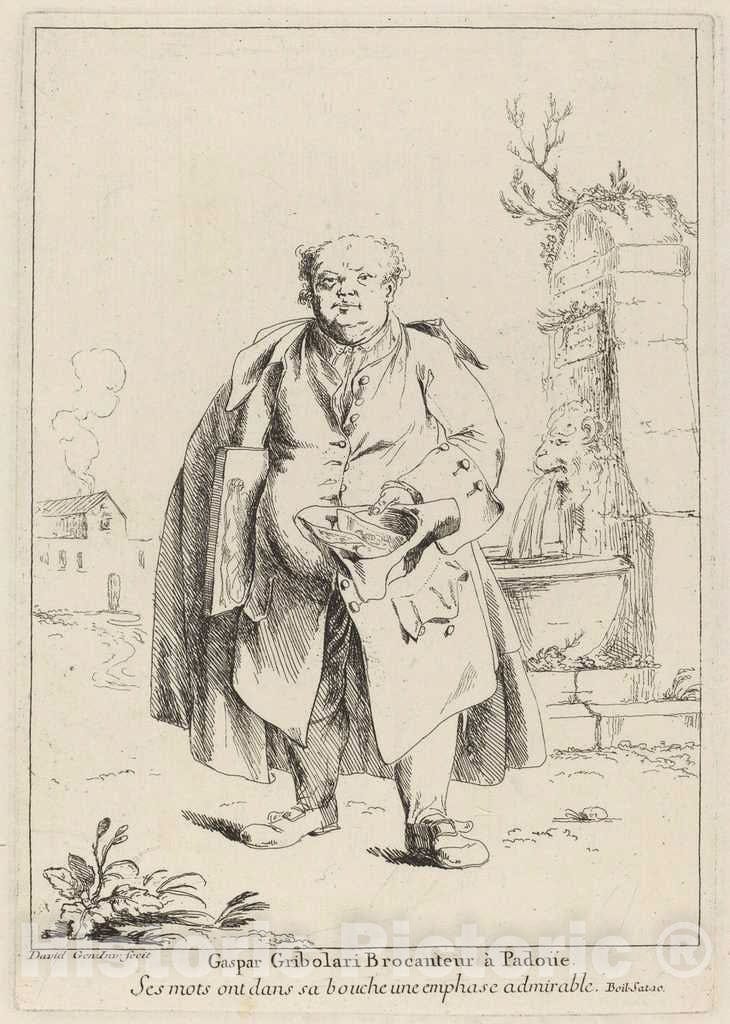 Art Print : Giovanni David, Gaspar Gribolari Brocanteur Ã  PadoÃ¼e (Gaspar Gribolari, Paduan Dealer), 1775 - Vintage Wall Art