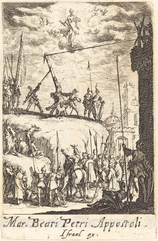 Art Print : Jacques Callot, The Martyrdom of Saint Peter, c.1635 - Vintage Wall Art
