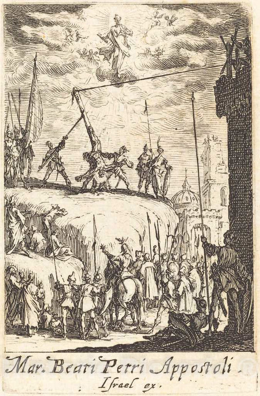 Art Print : Jacques Callot, The Martyrdom of Saint Peter, c.1635 - Vintage Wall Art