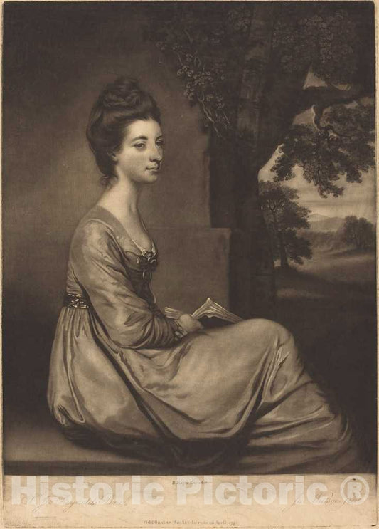 Art Print : Watson After Reynolds, Jemima Countess Cornwallis, 1771 - Vintage Wall Art