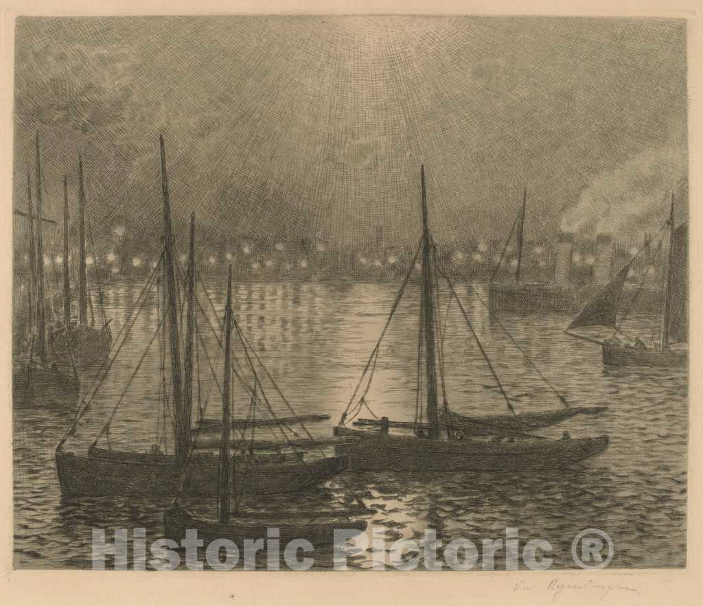 Art Print : ThÃ©o Van Rysselberghe, Boulogne, 1900 - Vintage Wall Art