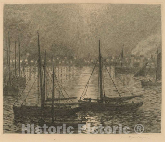 Art Print : ThÃ©o Van Rysselberghe, Boulogne, 1900 - Vintage Wall Art