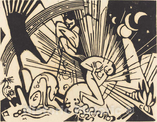 Art Print : Franz Marc, Reconciliation (Versoehnung), 1912 - Vintage Wall Art