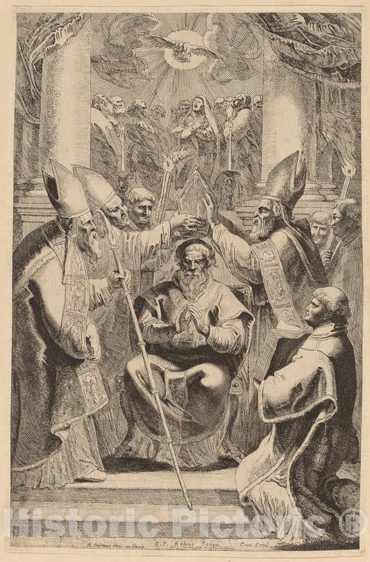 Art Print : Soutman, After Rubens, The Consecration of a Bishop - Vintage Wall Art