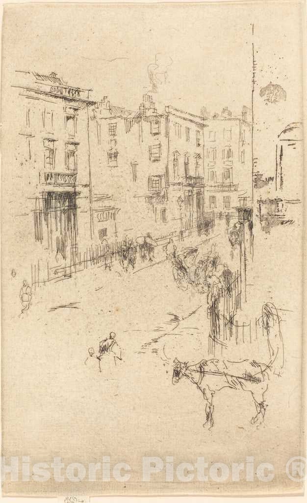 Art Print : James McNeill Whistler, Alderney Street, c.1881 - Vintage Wall Art