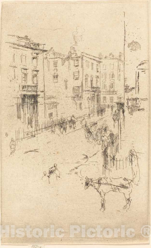 Art Print : James McNeill Whistler, Alderney Street, c.1881 - Vintage Wall Art