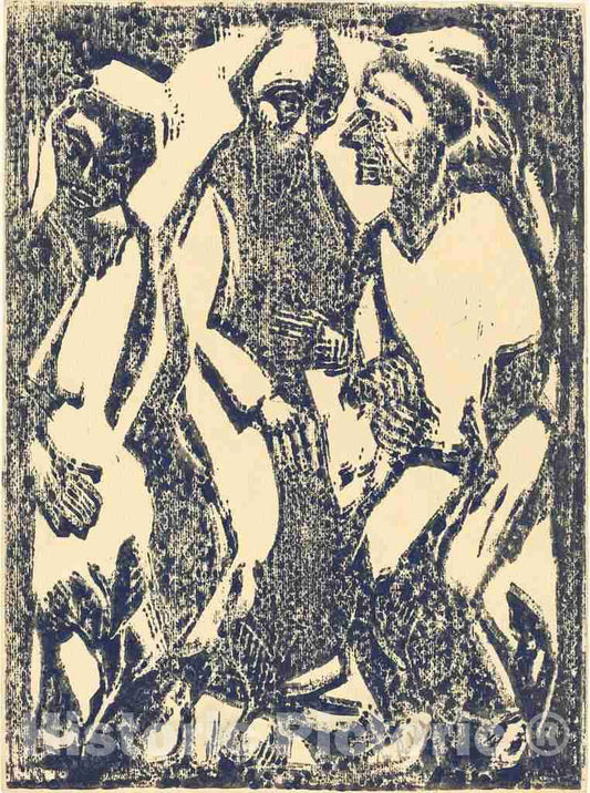 Art Print : Christian Rohlfs, Deliberation (Beratung), 1913 - Vintage Wall Art