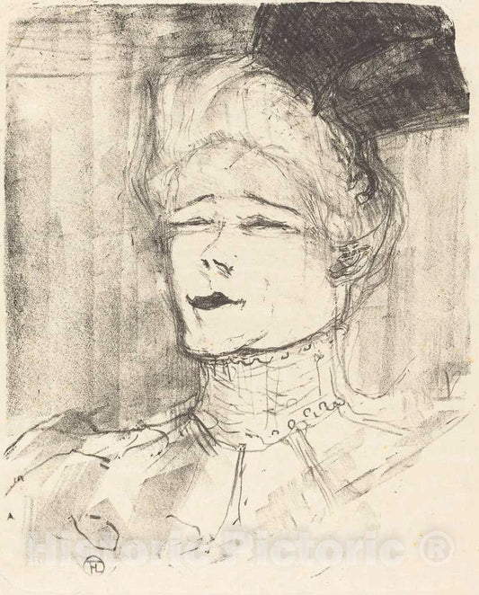 Art Print : Henri de Toulouse-Lautrec, Jeanne Granier, 1896 - Vintage Wall Art