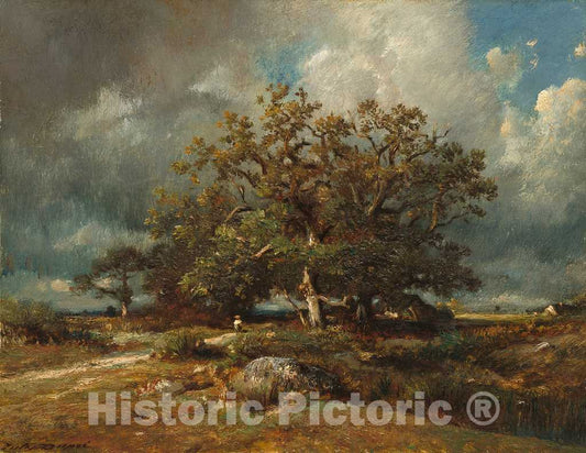 Art Print : Jules DuprÃ©, The Old Oak, c. 1870 - Vintage Wall Art
