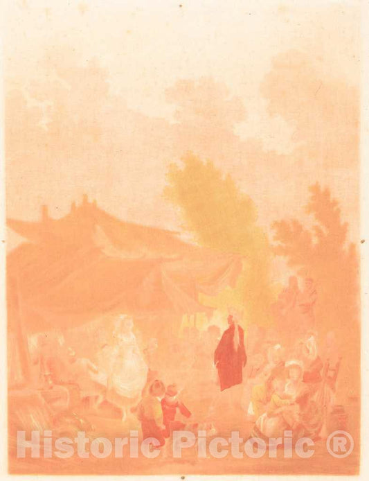 Art Print : Descourtis After Nicolas Taunay, Noce de Village (Village Wedding), 1785 - Vintage Wall Art