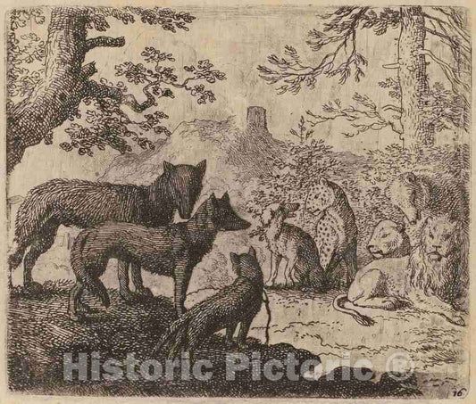 Art Print : Allart Van Everdingen, Reynard's Relatives Plead for Him, c.1651 - Vintage Wall Art