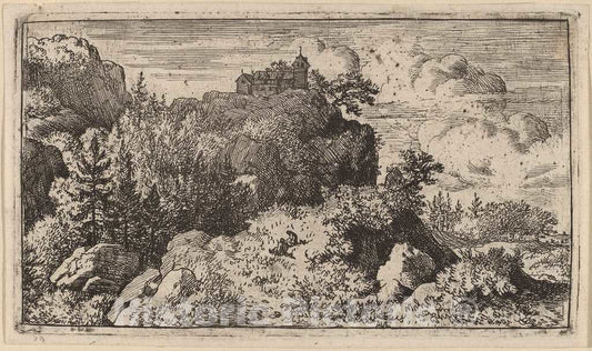 Art Print : Allart Van Everdingen, Firs in The Defile, c.1651 - Vintage Wall Art