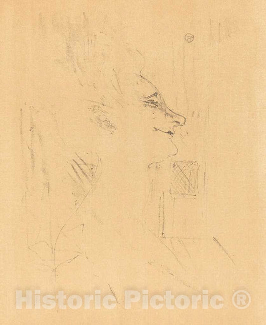 Art Print : Henri de Toulouse-Lautrec, Drunkard (Soularde), 1898 - Vintage Wall Art