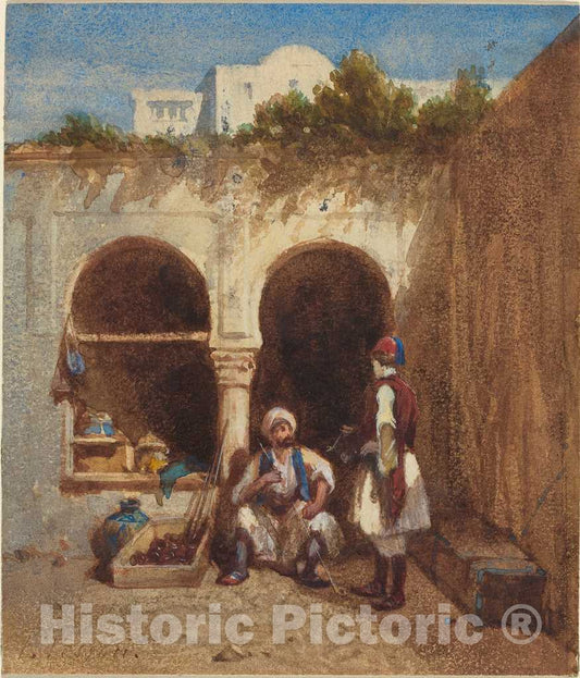 Art Print : Louis Tesson, Arab Market - Vintage Wall Art