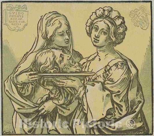 Art Print : Coriolano After Reni, Herodias and Salome, 1631 - Vintage Wall Art