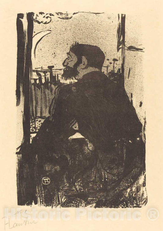 Art Print : Henri de Toulouse-Lautrec, Sleepless Night (Nuit Blanche), 1893 - Vintage Wall Art