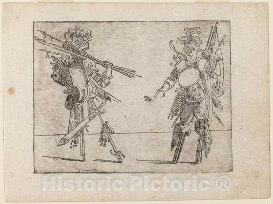 Art Print : Giovanni Battista Bracelli, from Bizzarie di varie Figure, 1624 - Vintage Wall Art