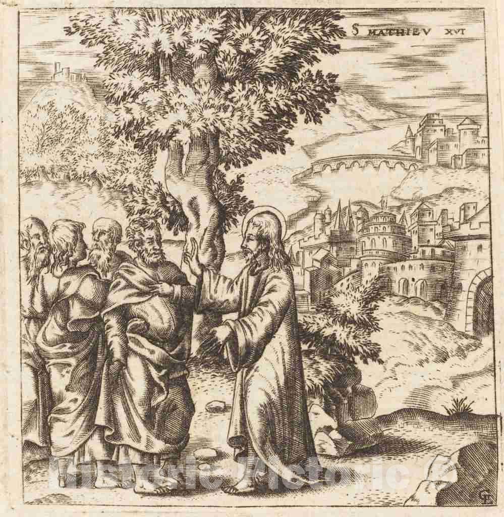 Art Print : LÃ©onard Gaultier, Christ Admonishes His Disciples, c.1578 - Vintage Wall Art