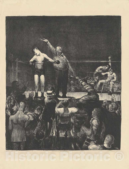 Art Print : George Bellows, Introducing The Champion, 1916 - Vintage Wall Art