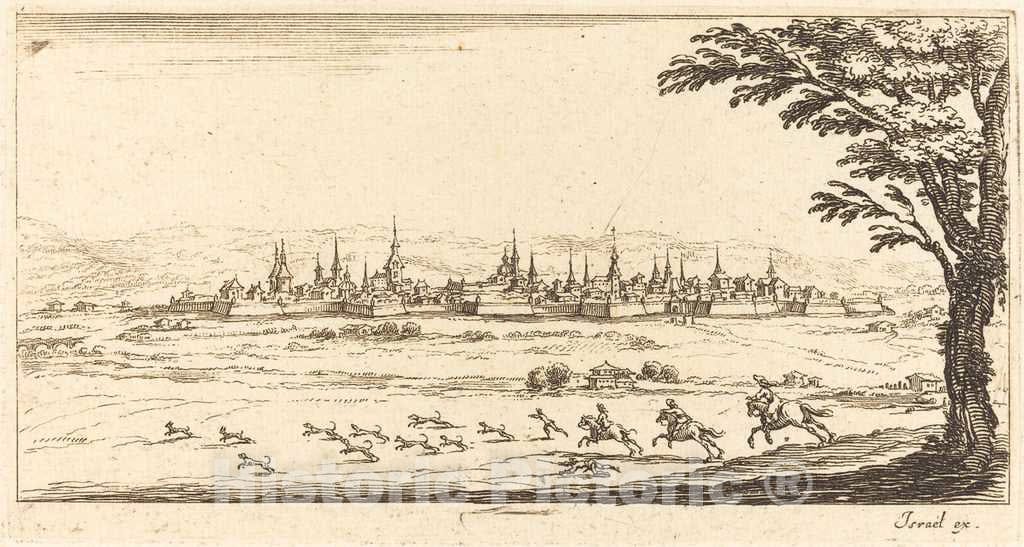 Art Print : Jacques Callot, View of Nancy, in or After 1635 - Vintage Wall Art
