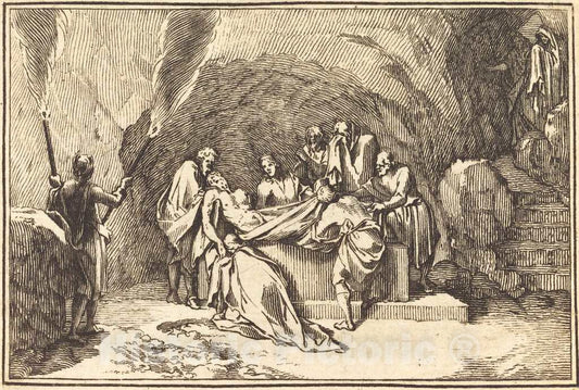 Art Print : Le Clerc I, The Entombment - Vintage Wall Art