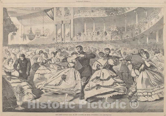 Art Print : Homer, The Great Russian Ball at The Academy of Music, November 5, 1863, 1863 - Vintage Wall Art