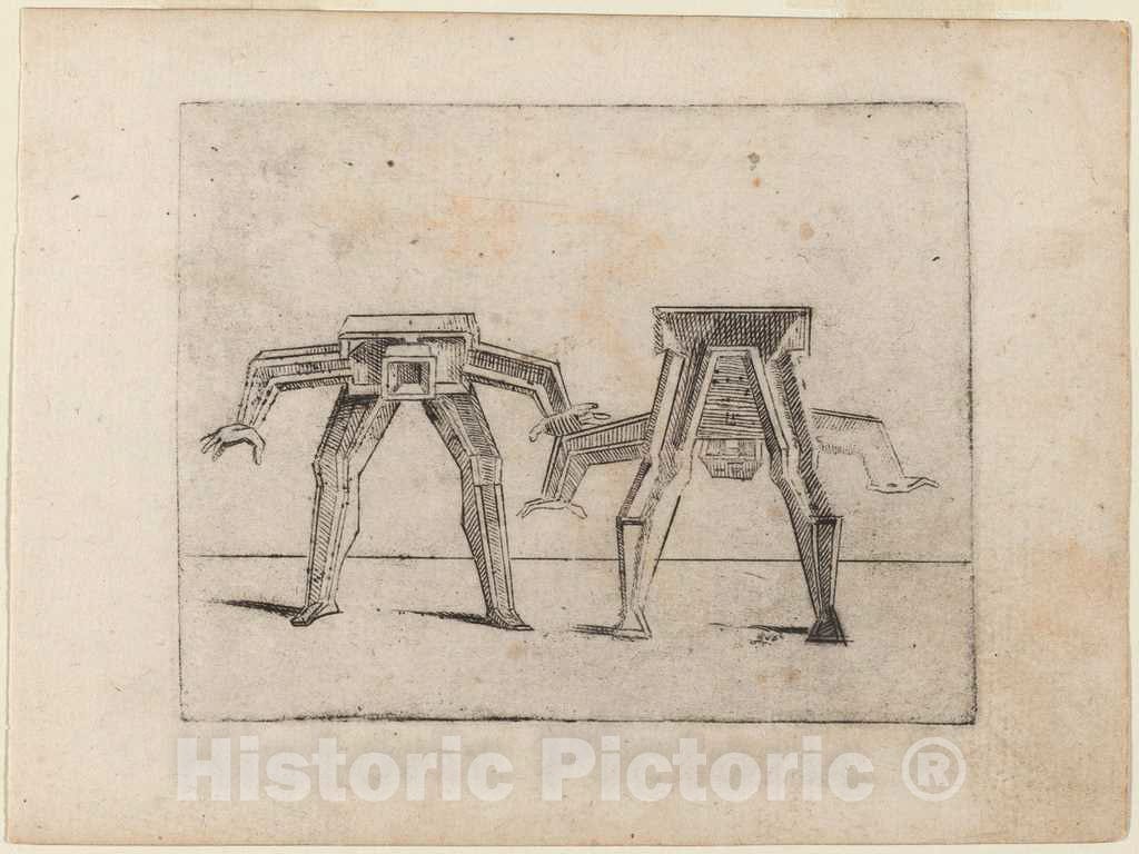 Art Print : Giovanni Battista Bracelli, from Bizzarie di varie Figure, 1624 - Vintage Wall Art