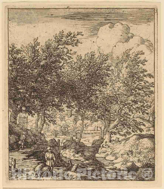 Art Print : Allart Van Everdingen, Swineherd, c.1651 - Vintage Wall Art