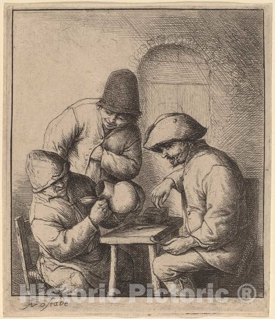Art Print : Adriaen Van Ostade, The Empty Jug, 1653 - Vintage Wall Art