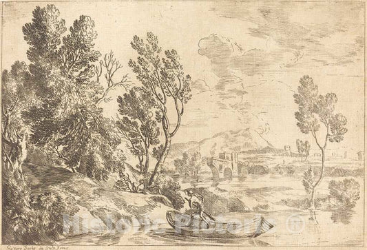 Art Print : Gaspard Dughet, Roman Landscape - Vintage Wall Art