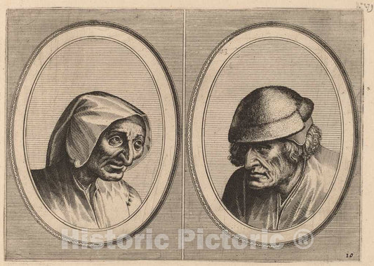 Art Print : Doetechum After Brugel The Elder, Verdorde Nel and Jan Afterlam, c.1565 - Vintage Wall Art