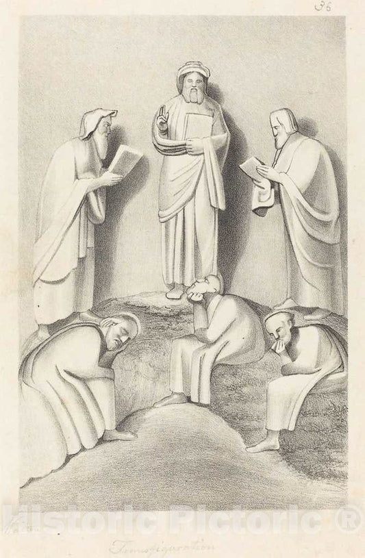 Art Print : Walton After Flaxman, The Transfiguration, 1829 - Vintage Wall Art