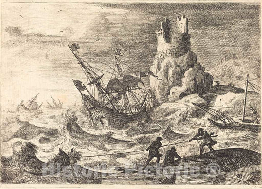 Art Print : Claude Lorrain, The Shipwreck (Le Naufrage), c.1640 - Vintage Wall Art
