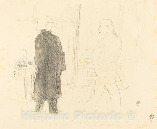 Art Print : Henri de Toulouse-Lautrec, Antoine and GÃ©mier in Une Faillite, 1894 - Vintage Wall Art