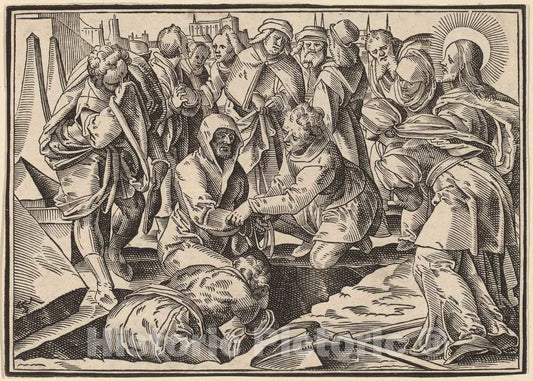 Art Print : Christoph Murer, Christ Tells His Disciples of The Last Judgment, 1630 - Vintage Wall Art