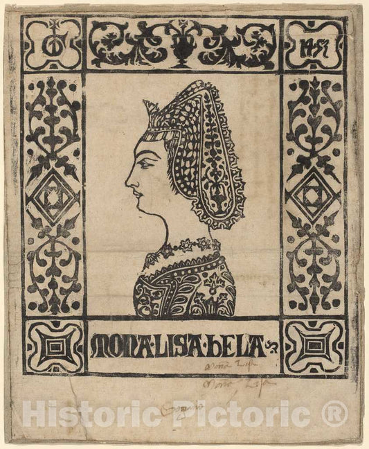 Art Print : Mona Lisa Bela, c. 1460 - Vintage Wall Art