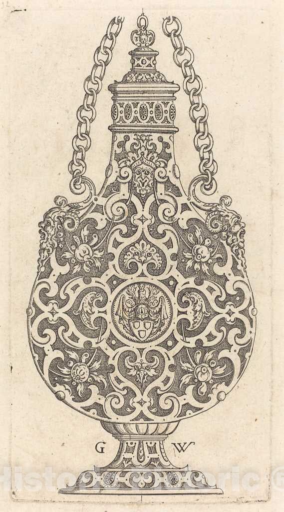Art Print : Georg Wechter I, Flask - Vintage Wall Art