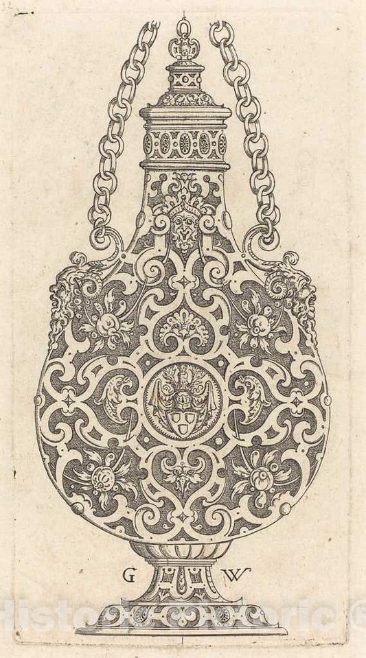 Art Print : Georg Wechter I, Flask - Vintage Wall Art