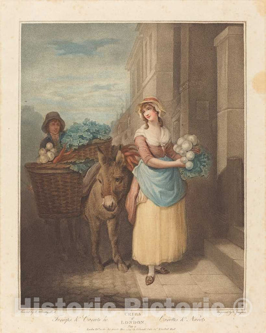 Art Print : Gaugain After Francis Wheatley, Turnips and Carrots Ho, 1797 - Vintage Wall Art