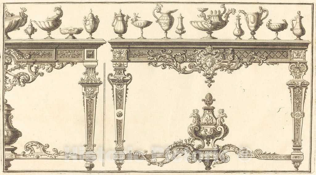 Art Print : Pierre Lepautre, Livre de Tables - Vintage Wall Art