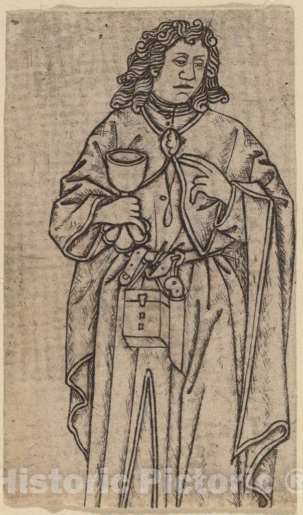 Art Print : Saint John, 15th Century - Vintage Wall Art