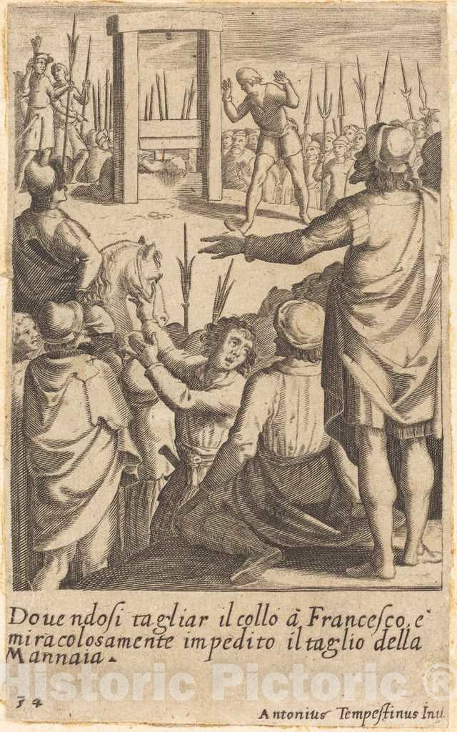 Art Print : Callot After Tempesta, Francesco, 1619 - Vintage Wall Art