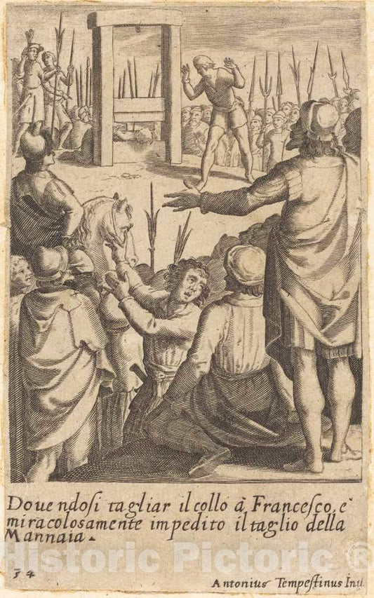 Art Print : Callot After Tempesta, Francesco, 1619 - Vintage Wall Art