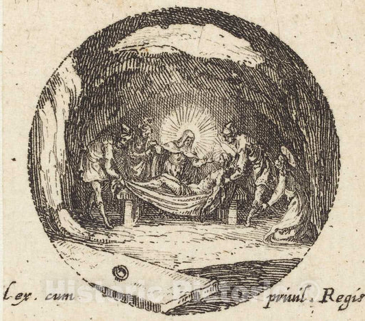 Art Print : Jacques Callot, Christ in Limbo, c. 1631 - Vintage Wall Art